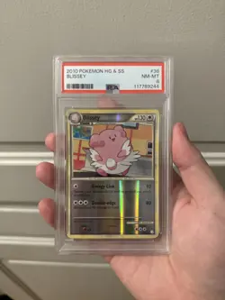Pokemon Blissey Reverse Holo 36/123 Heartgold SoulSilver HG & SS - PSA 8 NM/MINT - Image 1