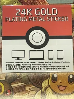 24k Gold Plated Pokemon Magikarp Sticker Pack Fresh - Image 2