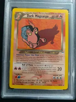 Graded PSA 9 DARK MAGCARGO #18 2002 Pokemon Neo Destiny MINT - Image 2