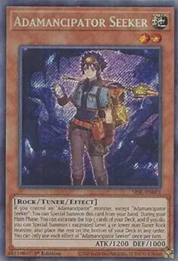 YUGIOH 3x ADAMANCIPATOR SEEKER x3 SESL-EN001 SECRET 1ST NM - Image 1