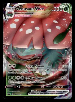 Venusaur VMAX SWSH102 Ultra Rare Black Star Promo Pokemon Card - Image 1