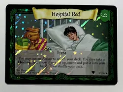 2001 HARRY POTTER TCG QUIDDITCH CUP FOIL RARE CARD #12/80 HOSPITAL BED LP - Image 1