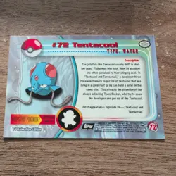 Pokemon 72 Tentacool Topps Trading Card Non Holo Pokemon Trading Card TCG - Image 2