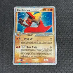 Pokemon TCG Blaziken EX Crystal Guardians Holo Card 90/100 HP - DMG - Image 1