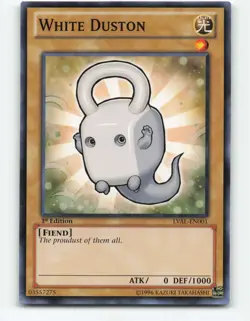 White Duston LVAL-EN001 1st Edition YuGiOh Card - Image 1