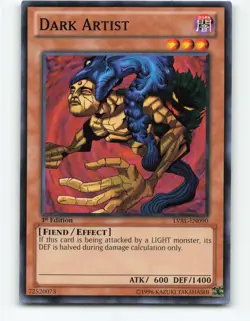 Dark Artist LVAL-EN090 1st Edition YuGiOh Card - Image 1