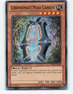 Chronomaly Moai Carrier LVAL-EN008 1st Edition YuGiOh Card - Image 1