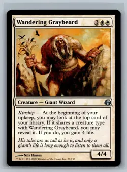 Magic The Gathering Morningtide Wandering Graybeard #27/150 MTG TCG CCG - Image 1