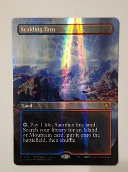 Mtg Tarkir Dragonstorm Special Guest Scalding Tarn Borderless Dragonscale NM - Image 1