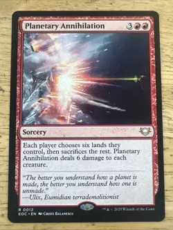 PLANETARY ANNIHILATION mtg NM-M Commander: Edge of Eternities 1 Rare - Image 1