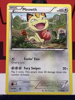 Meowth 67/108 XY Roaring Skies Common Regular Pokemon TCG 2015 LP - Image 3