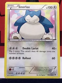 Snorlax 109/149 Boundaries Crossed Pokemon TCG Regular Uncommon 2012 LP - Image 3