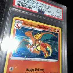 PSA 9 Pokemon 2022 Special Delivery Charizard SWSH075 Pokemon Center UK Holo - Image 2