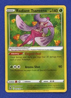 Pokemon TCG SWSH12: Silver Tempest #016/195 Radiant Tsareena NM - Image 1