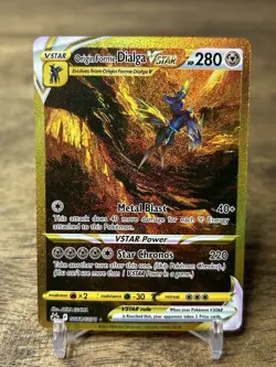 Pokemon Origin Forme Dialga VSTAR (SR) GG68/GG70 Crown Zenith: Galarian Holo NM - Image 1