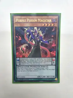 YuGiOh! Purple Poison Magician PEVO-EN006 Ultra Rare 1st Edition NM or M - Image 1