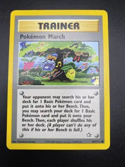 Pokemon March Pokemon Trainer Card 102/111 Neo Genesis non-holo - Image 1