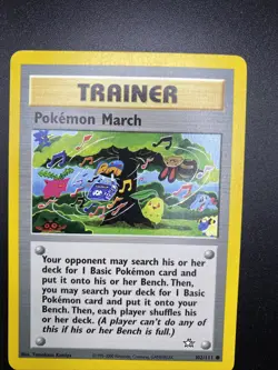 Pokemon March Pokemon Trainer Card 102/111 Neo Genesis non-holo - Image 3