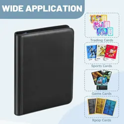 Lictin Trading Cards Album, 504 Side Loading Pocket with Leather Zipper,SEE INFO - Image 2