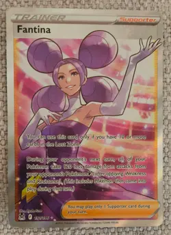 FANTINA 191/196 Lost Origin Pokemon card - Ultra Rare Full Art Trainer NM - Image 1