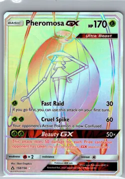 Pheromosa GX (Secret Rare) 158/156 SM - Ultra Prism - Pokemon Card - NM - Image 1