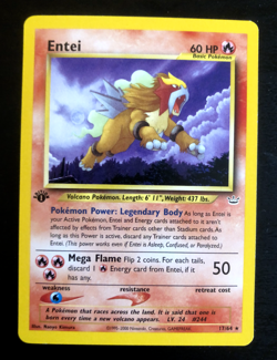 Entei 1st Edition Neo Revelation Rare 17/64 Pokemon Card - Image 1