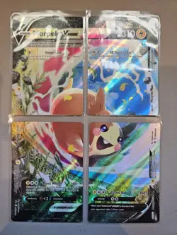 Morpeko V-Union SWSH 215 216 217 218 - 4 Sets Pokemon Black Star Promo Cards #B - Image 1
