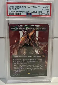 Sephiroth, Fabled Soldier SURGE Foil 0527 MTG Final Fantasy *GEM MINT PSA 10* - Image 4