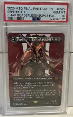 Sephiroth, Fabled Soldier SURGE Foil 0527 MTG Final Fantasy *GEM MINT PSA 10* - Image 5