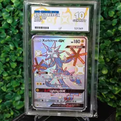 Pokemon ACE 10 GEM MINT Xurkitree GX Sv58/Sv94 Hidden Fates Full Art - Image 1