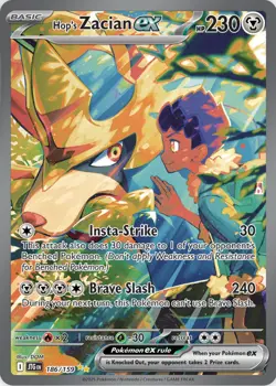 Pokemon TCG Hop's Zacian ex 186/159 Special Illustration Rare Journey Together - Image 1