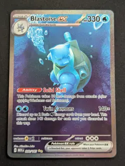 Blastoise ex 200/165 Scarlet & Violet 151 Special Illustration Rare Pokemon LP - Image 5