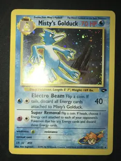 Misty’s Golduck #12 MP Gym Challenge Holo Rare WOTC 12/132 pokemon - Image 3