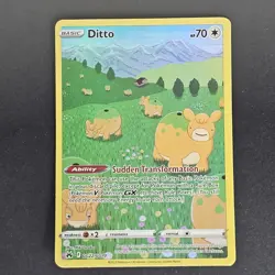 Pokemon Ditto Crown Zenith SWSH Galarian Gallery GG22/GG70+107/159 Reverse Holo - Image 1