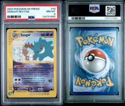Pokemon TCG Gengar #10 Skyridge Reverse Holo Rare PSA 8 PSA 10 New Cert POP 94!! - Image 3