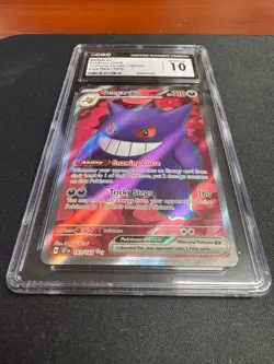 2024 Pokemon Temporal Forces Gengar Ex Ultra Rare Holo #193 CGC 10 - Image 2