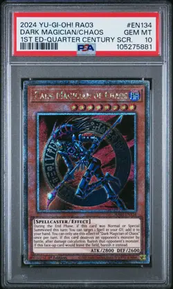 2024 YU-GI-OH! RA03-QUARTER CENTURY BONANZA #EN134 DARK MAGICIAN OF CHAOS PSA 10 - Image 1
