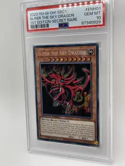Slifer the Sky Dragon PSA 10 GEM MINT💎 Secret Rare SBC1-ENH01 Speed Duel Yugioh - Image 4