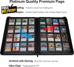Premium 1000+ Pockets Card Binder 16-Pocket Ringless Trading Card Album Folder.. - Image 3