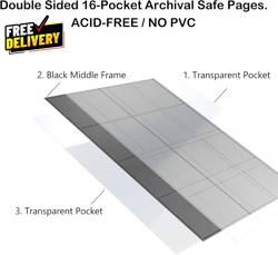 Premium 1000+ Pockets Card Binder 16-Pocket Ringless Trading Card Album Folder.. - Image 5