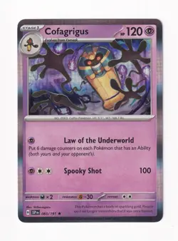 Cofagrigus 083/191 SV08: Surging Sparks Holo Rare Pokemon Card Near Mint NM - Image 1