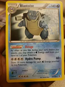 Pokemon TCG Blastoise #31/149 Non-Holo Rare Card Boundaries Crossed 2012 Set - Image 1