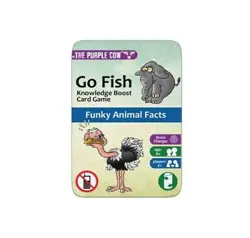 Go Fish Funky Animal Facts Card Game - The Purple Cow - Image 1