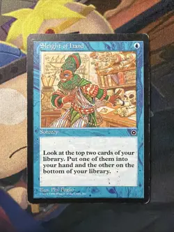 1x Sleight of Hand- Portal Second Age- MP- Mtg Magic The Gathering Card - Image 1