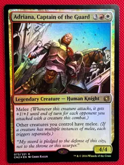MTG Foil 1X Adriana, Captain of the Guard X1 Conspiracy Take the Crown Magic NM+ - Image 1