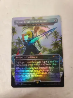Sword of Truth and Justice Tidus's Brotherhood FOIL MTG Final Fantasy SecretLair - Image 1