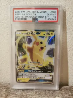 PSA 10 Pokemon Satoshi Ash’s Pikachu GX 005/026 Ash VS Team Rocket Japanese - Image 1