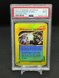2003 POKEMON SKYRIDGE REVERSE FOIL #140 UNDERGROUND EXPEDITION PSA 9 - Image 1