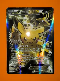 Pokemon TCG Pikachu XY124 Promo Holo HP Heavily Played (Read Description) - Image 1