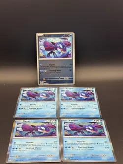 Lot of (5) Kyogre 034/132 Mega Evolution Pokemon TCG (4) Holo (1) Reverse Holo - Image 1